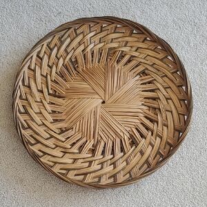 Woven Rattan Decorative Tray and/or Wall Art